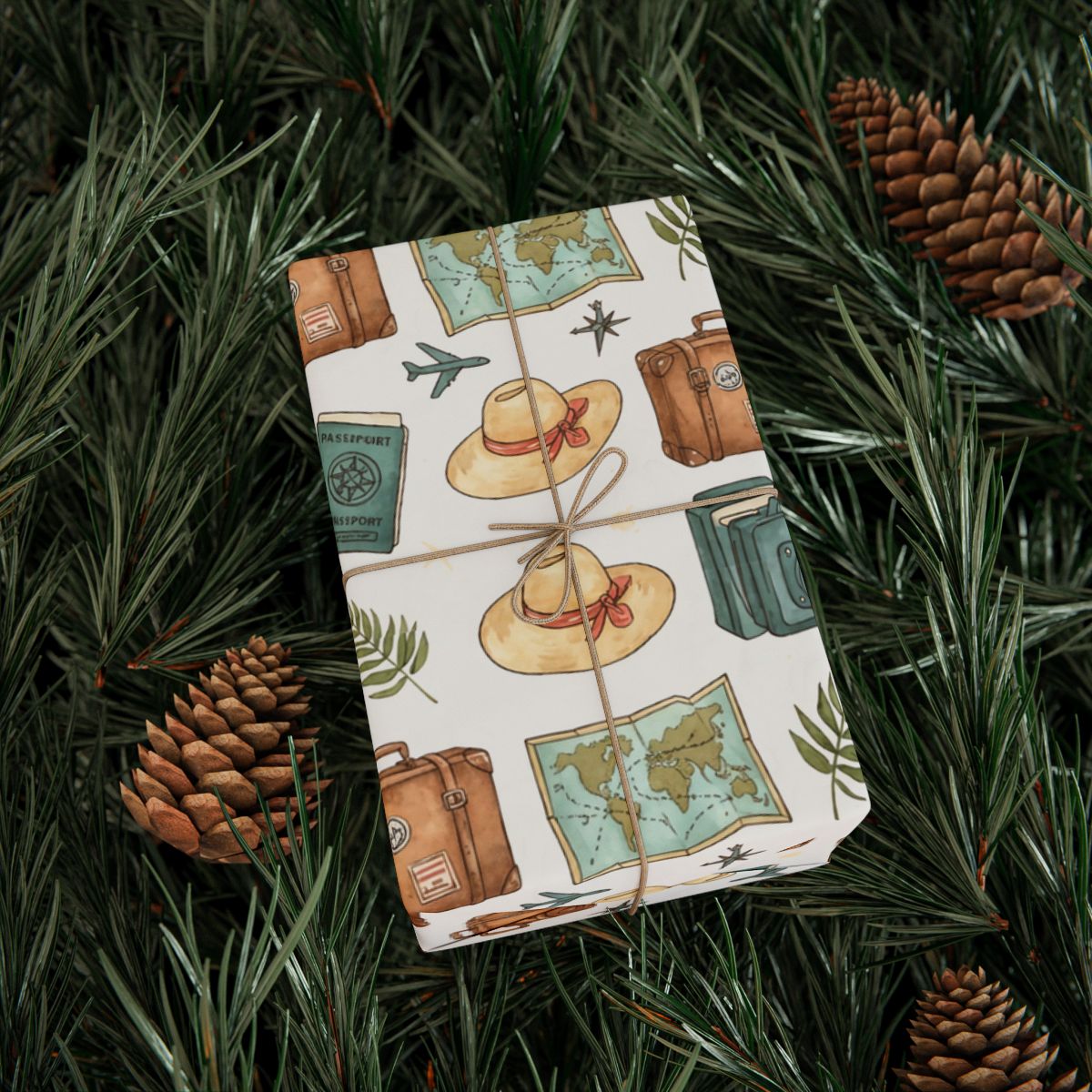 Travel Adventure Themed Wrapping Paper