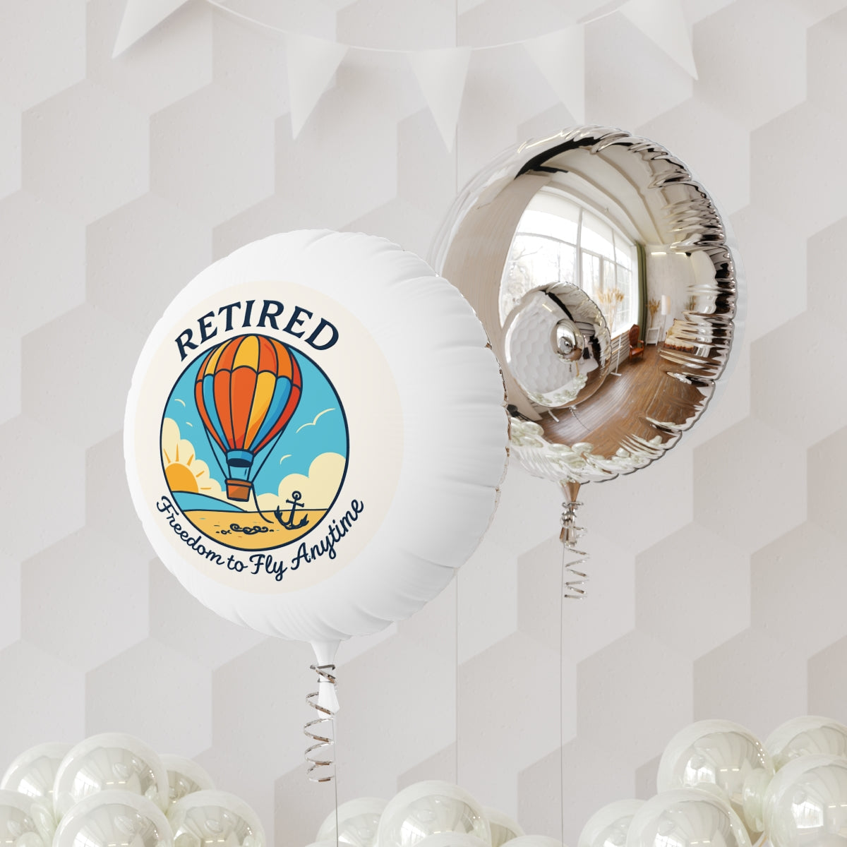 Retired Freedom to Fly Anytime | Retirement Gift  | These mylar balloons capture the essence of retirement Mylar Ballons 11in or 22in - Retiree Gifts Retirement Party