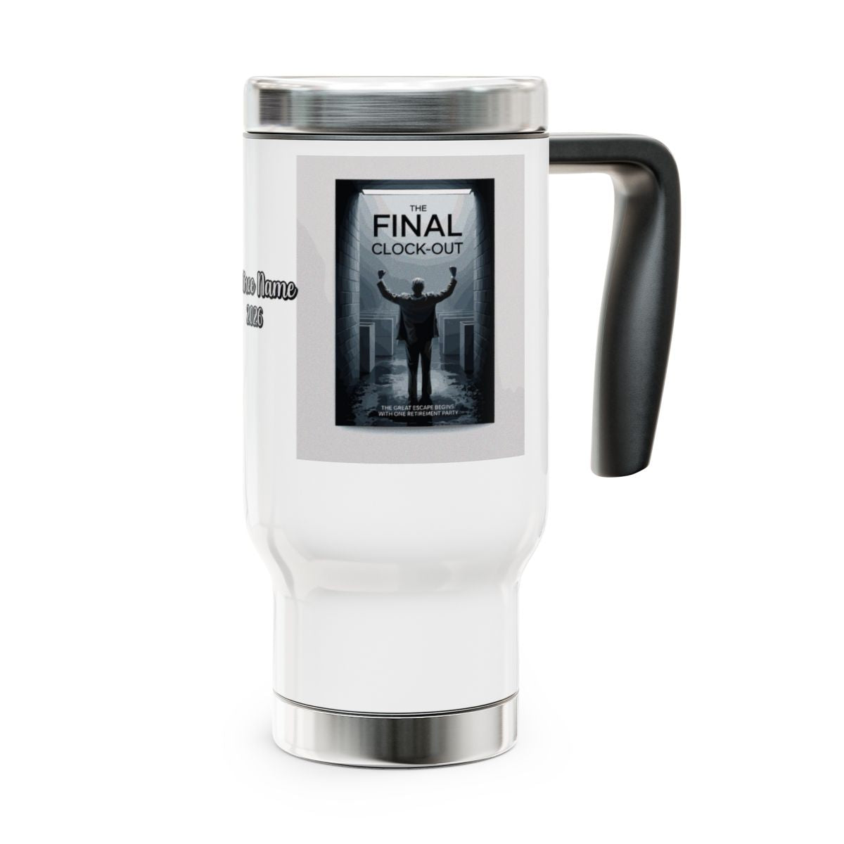 The Final Clock-Out | The Great Escape Begins 14oz Travel Mug - Retiree Gifts Retirement Party