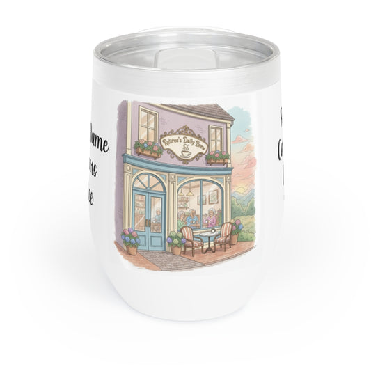Charming Coffee Shop Scene Insulated Travel Tumbler