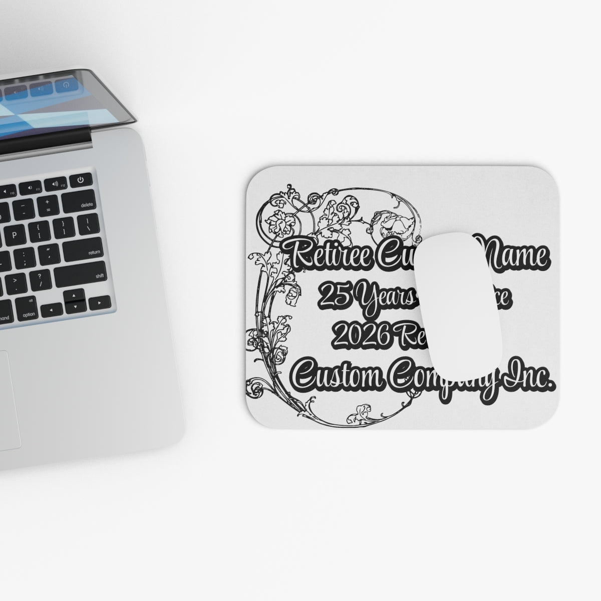 Retiree Custom Name 25 Years Service 2026 Custom Company Mousepad