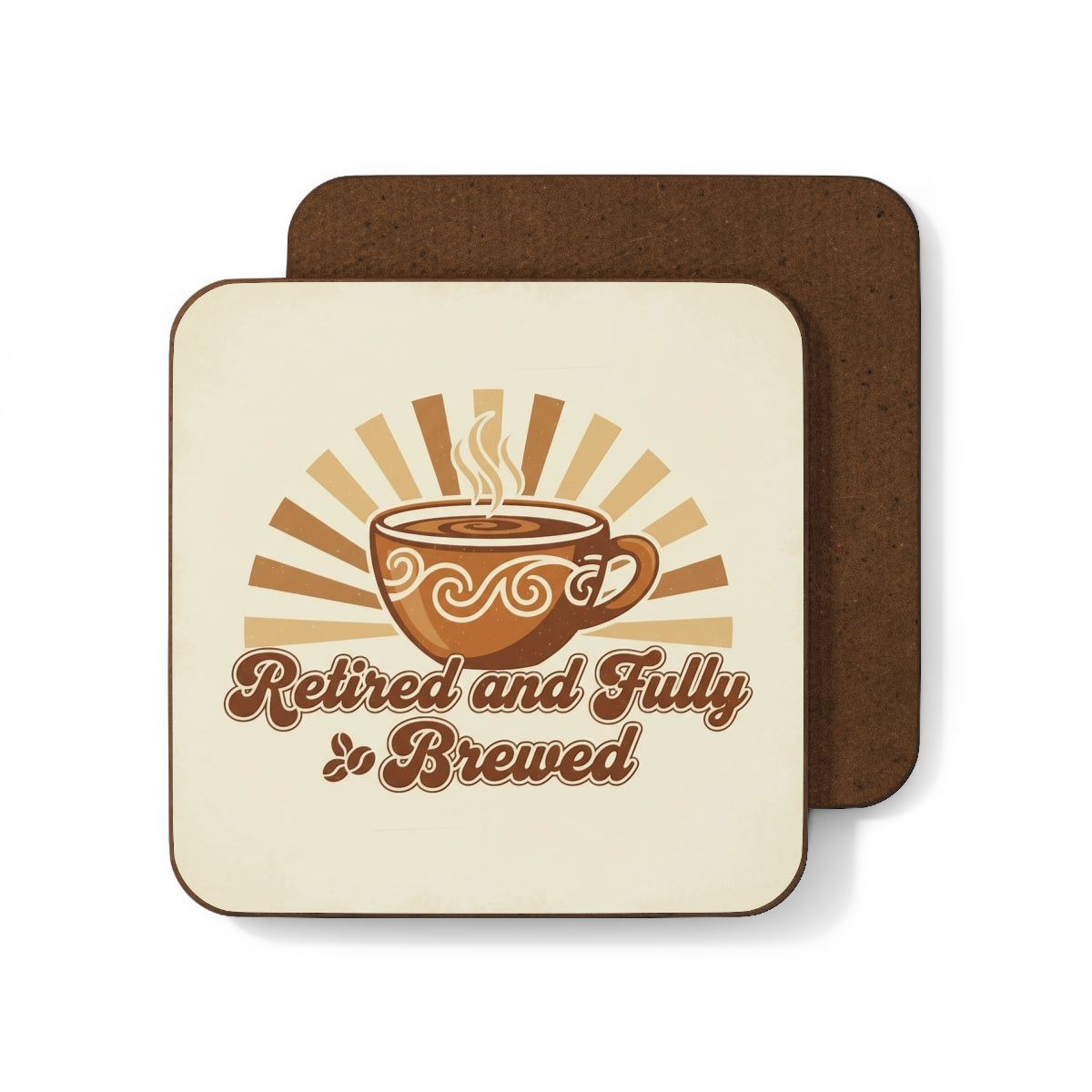 Retired and Fully Brewed Coffee Coaster Set
