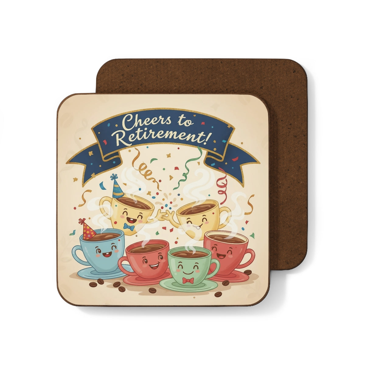 Cheers to Retirement Coasters Celebration Decor