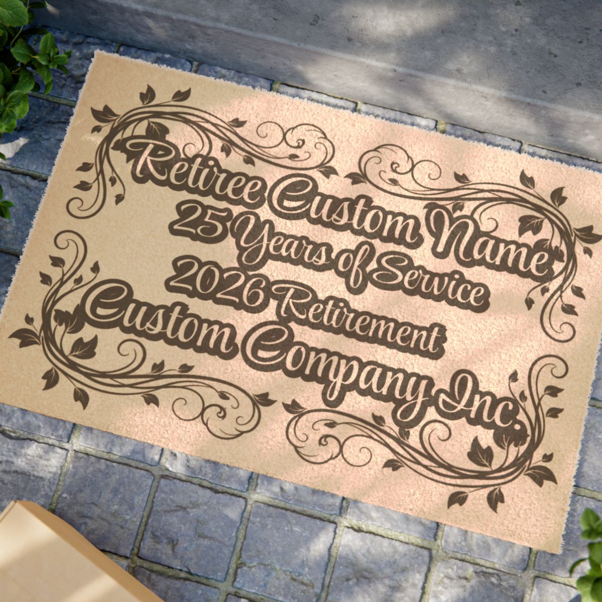 Personalized Retirement Celebration Doormat