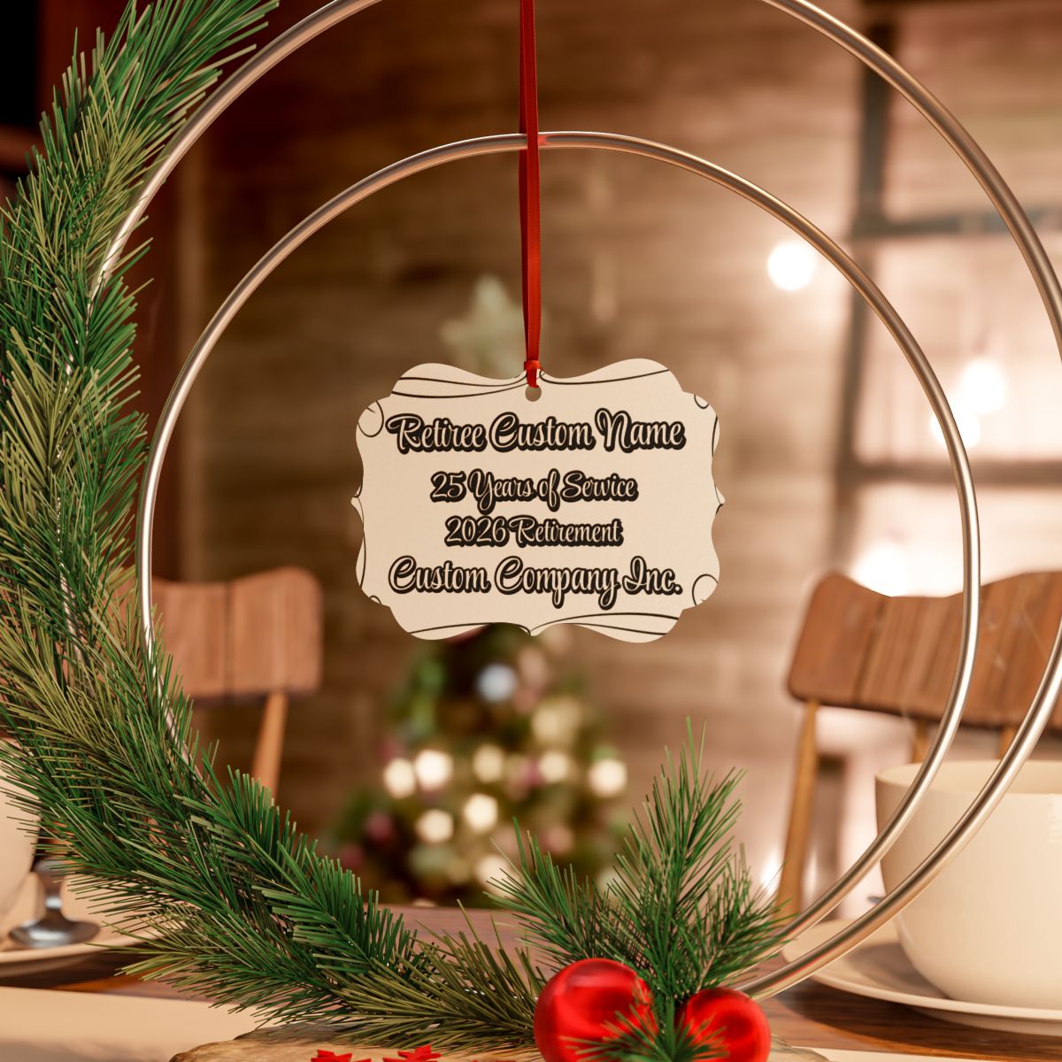 Personalized Retirement Ornament with Custom Name