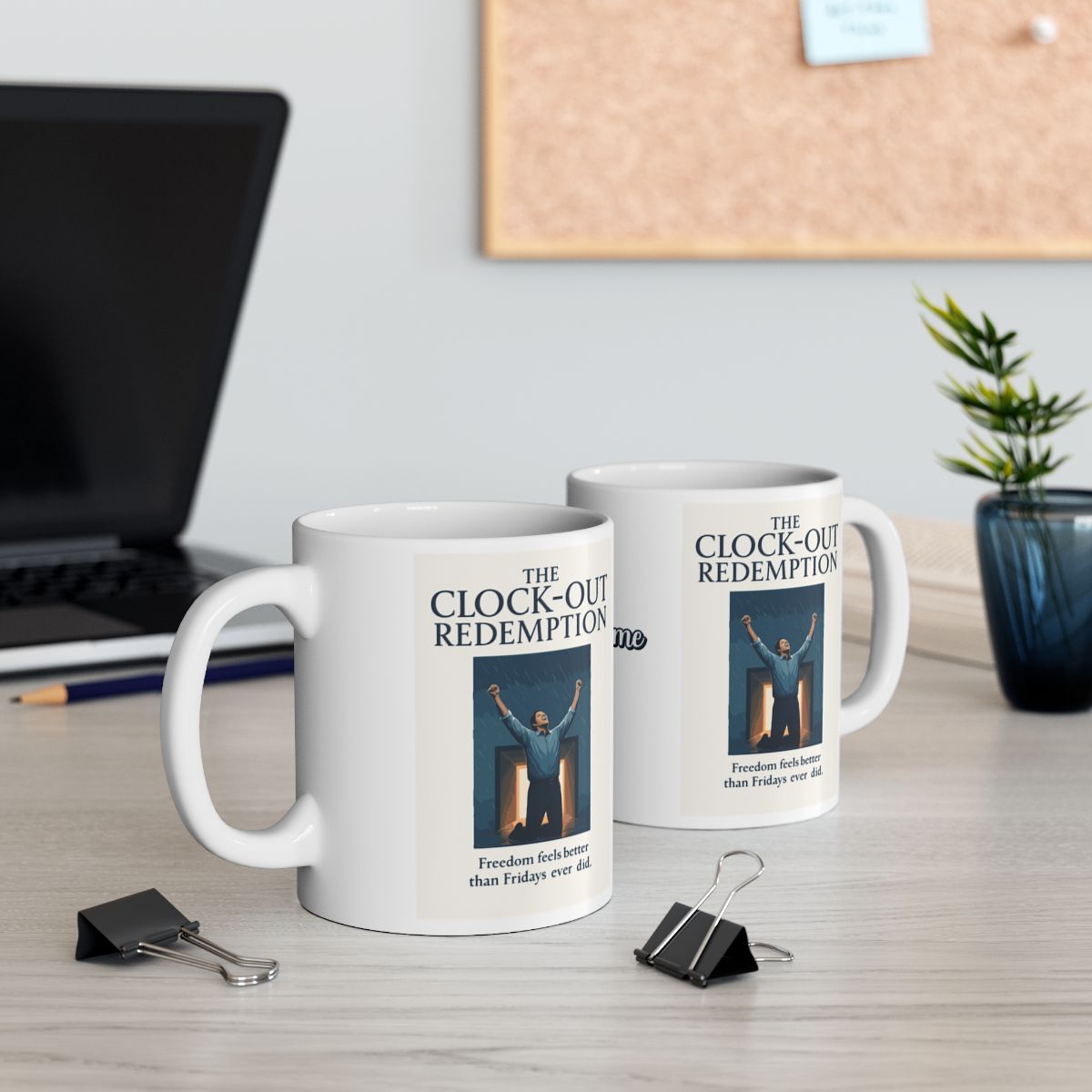 THE CLOCK-OUT REDEMPTION Freedom feels better than Fridays ever did | Personalized Microwavable Ceramic Mugs 11oz 15oz 20oz - Retiree Gifts Retirement Party