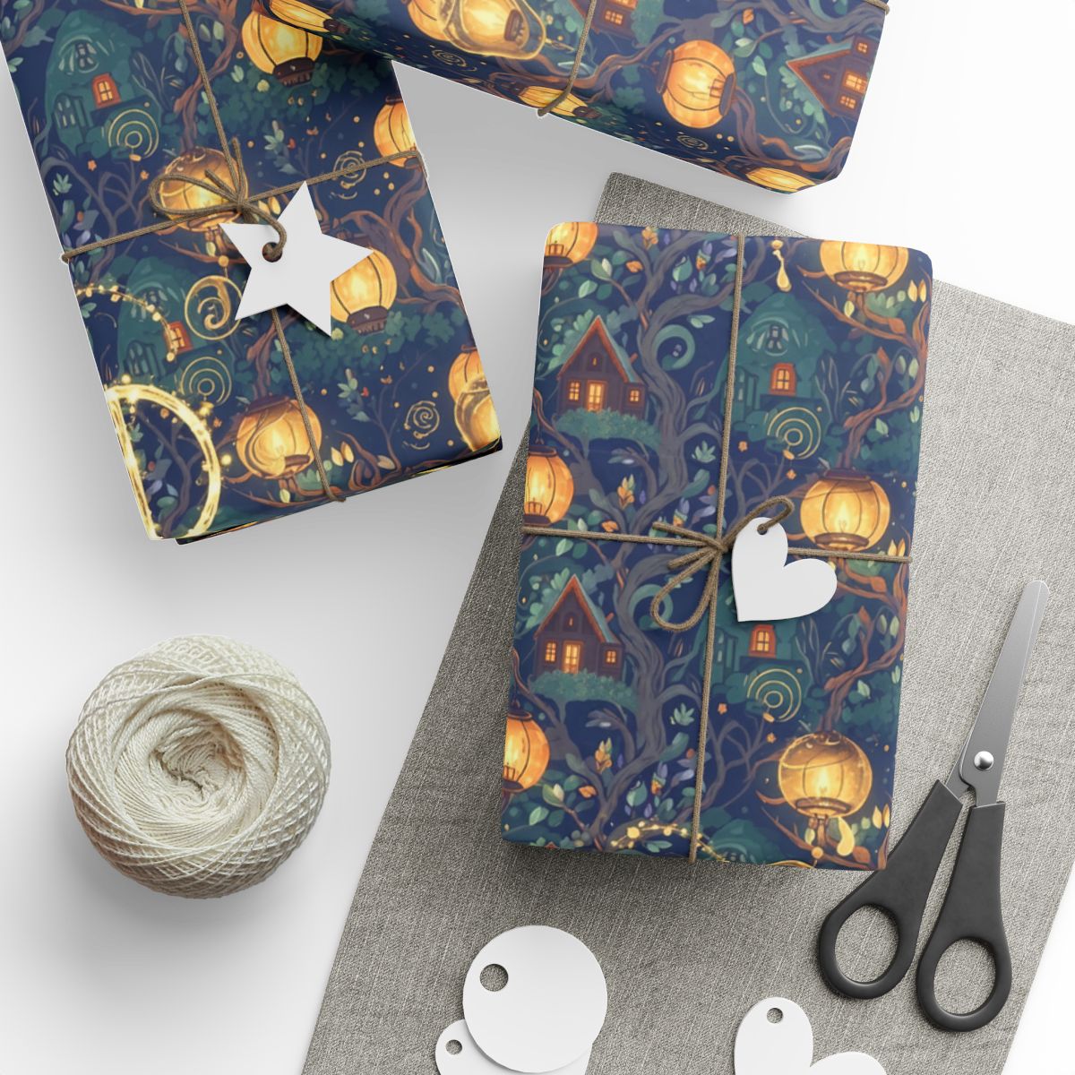 Enchanting Forest Night Theme Wrapping Paper