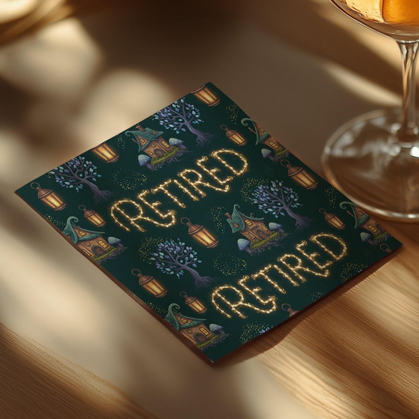 Retired Celebration Card with Festive Design