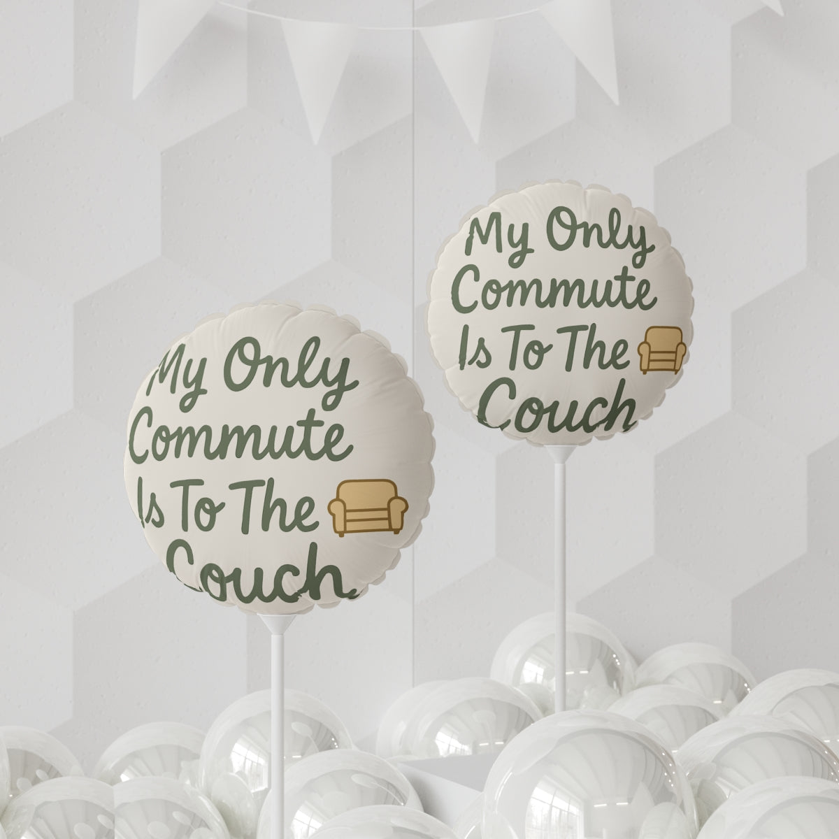 My Only Commute Is To The Couch Retirement Gifts | Retirement Gifts Ideas | Perfect Mylar Ballons 11in or 22in - Retiree Gifts Retirement Party