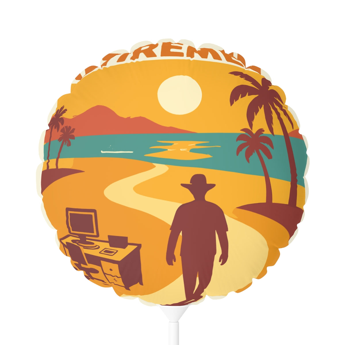 Retirement Dream Awaits At End | Personalize Design | Retirement Themed Mylar Ballons 11in or 22in - Retiree Gifts Retirement Party