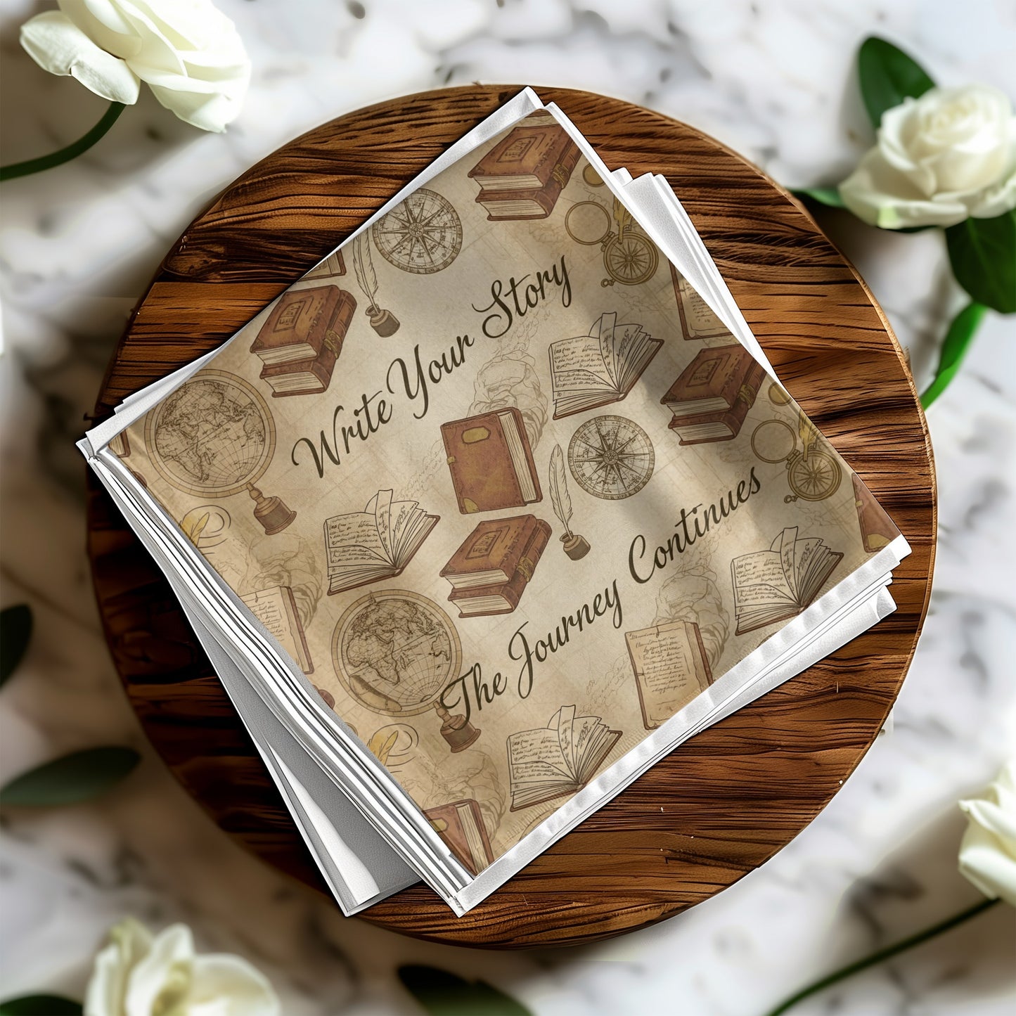 Write Your Story The Journey Continues Paper Napkins
