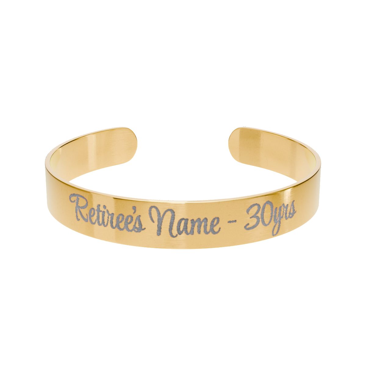 Personalized Retiree's Name Bracelet Gift 30yrs