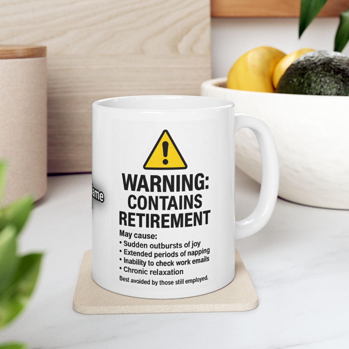 Warning Contains Retirement White Mug