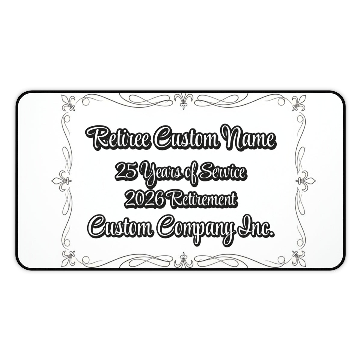 Personalized 25 Years of Service Plaque for Retirement