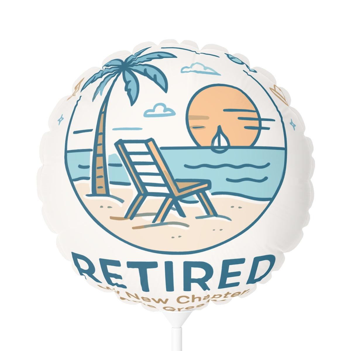 Retired My New Chapter Same Great Me | Retirement | Personalized Retirement Scene Mylar Ballons 11in or 22in - Retiree Gifts Retirement Party