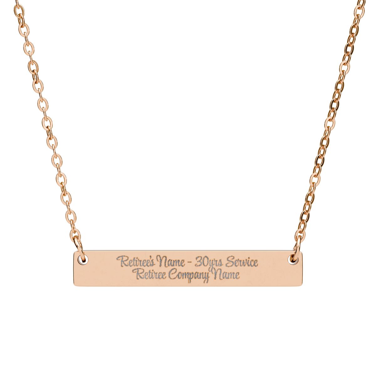 Personalized Engraved Retirement Gift Necklace