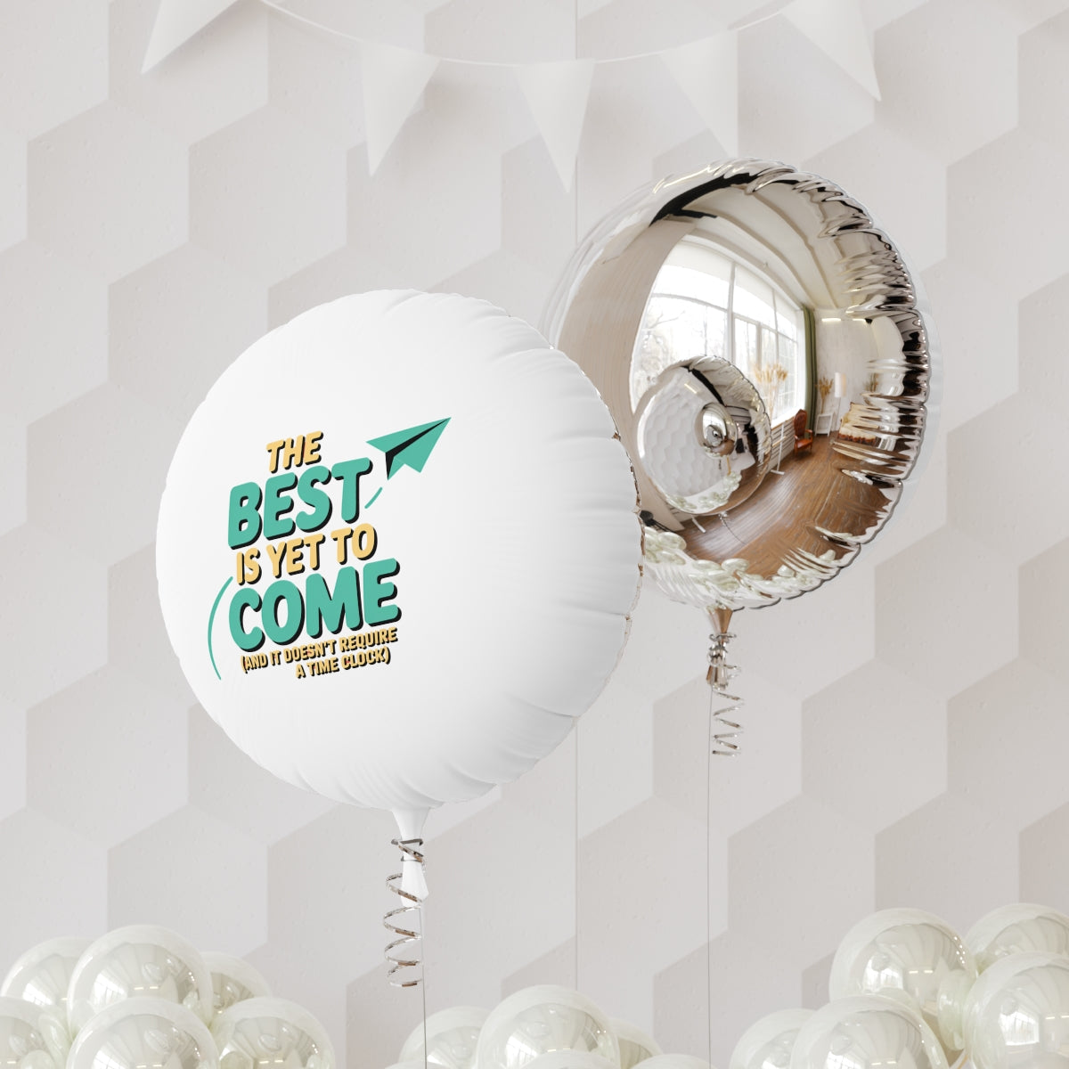 The Best is Yet to Come 22in or 11in Mylar Ballons - Retiree Gifts Retirement Party