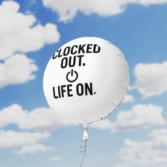 Clocked Out Life On | Retirement Celebration Surprise | This Mylar balloons 11in or 22in - Retiree Gifts Retirement Party