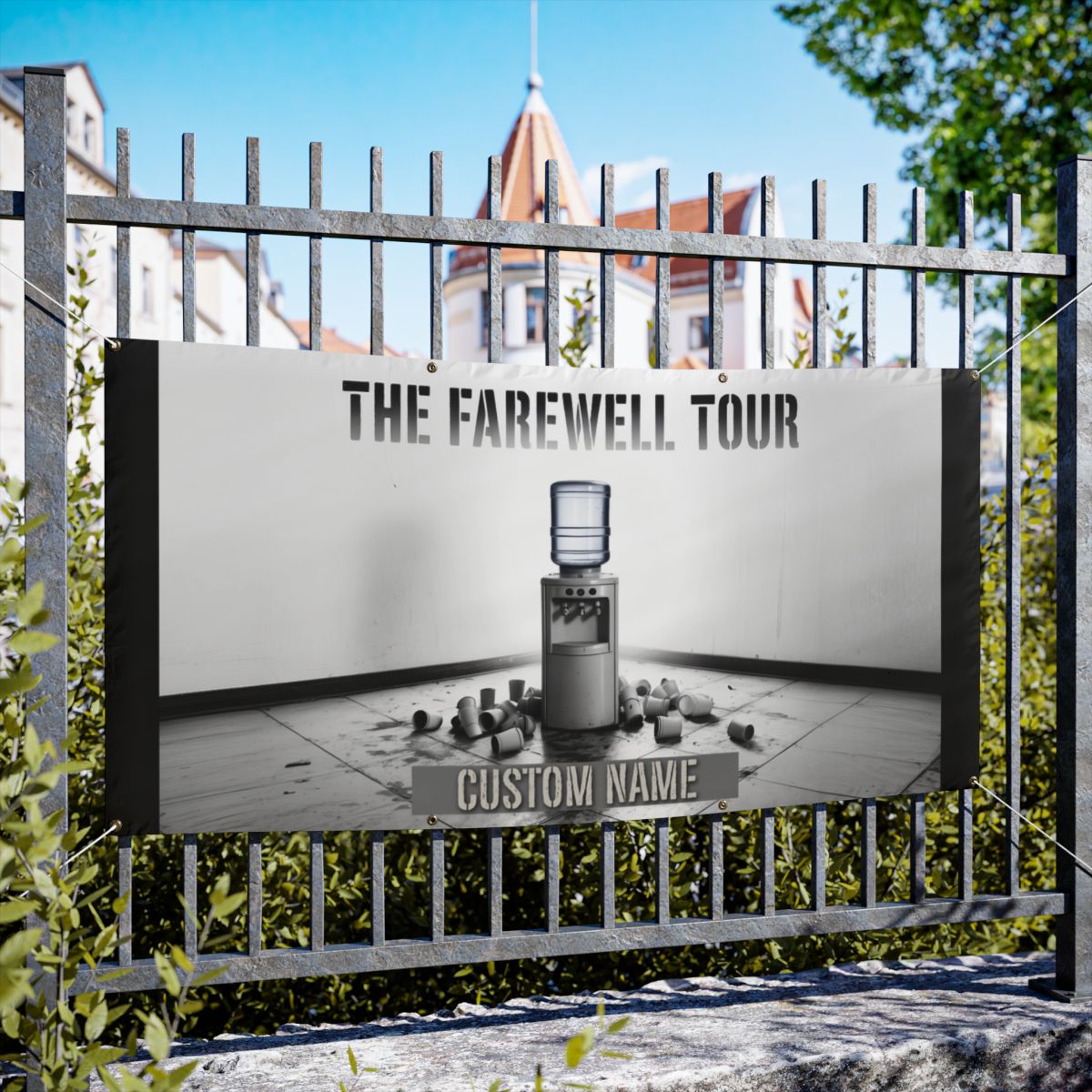 Water Cooler Farewell Tour Design for Your Event Vinyl Banner or Yard Sign - Retiree Gifts Retirement Party