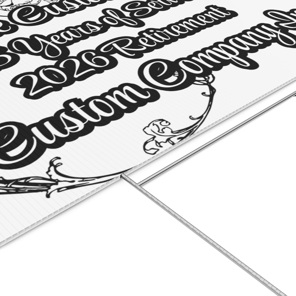 2026 Retirement Custom Company Name Yard Sign product
