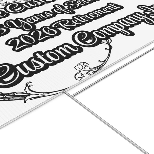 2026 Retirement Custom Company Name Yard Sign product