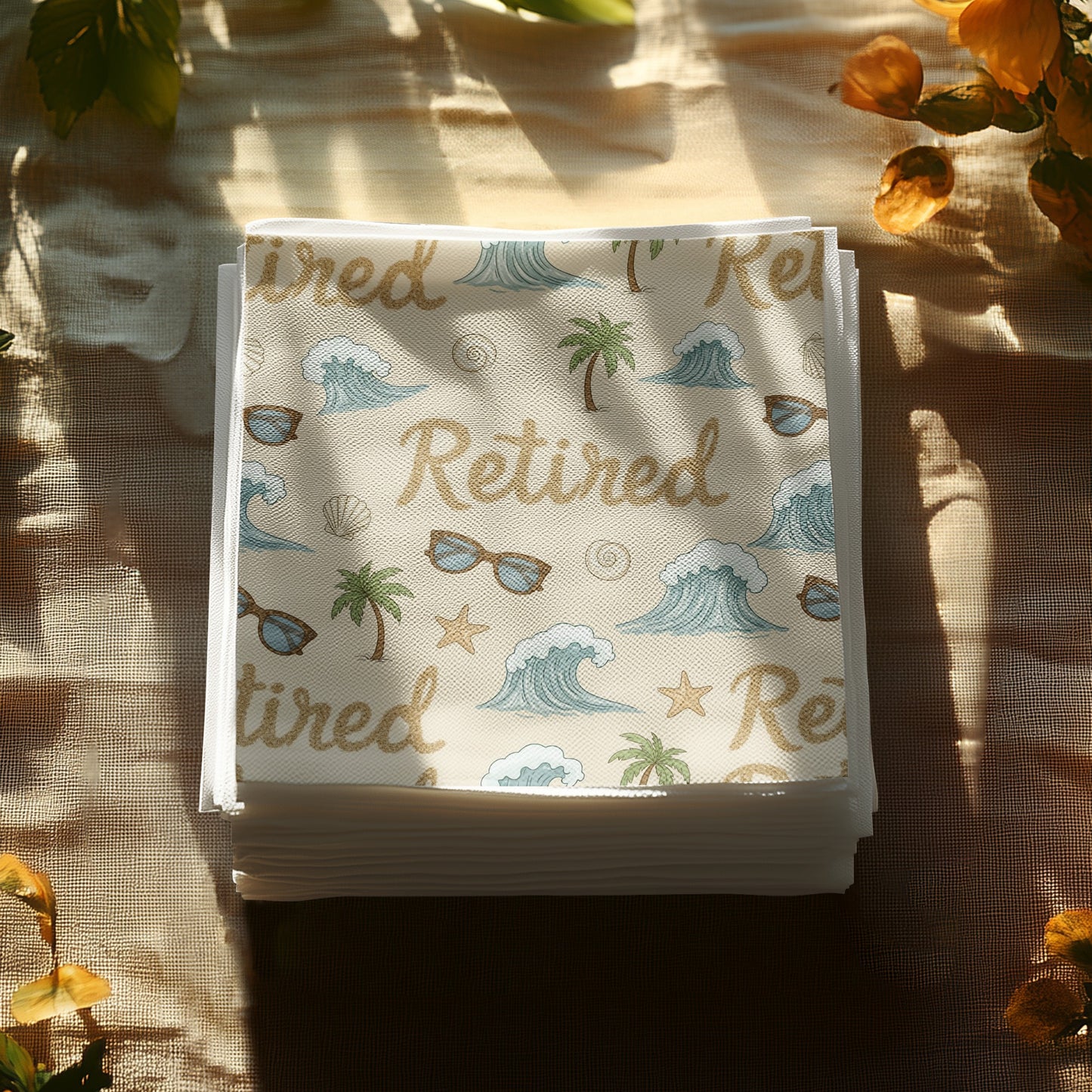 Coastal Theme Retired Print Design for Relaxation