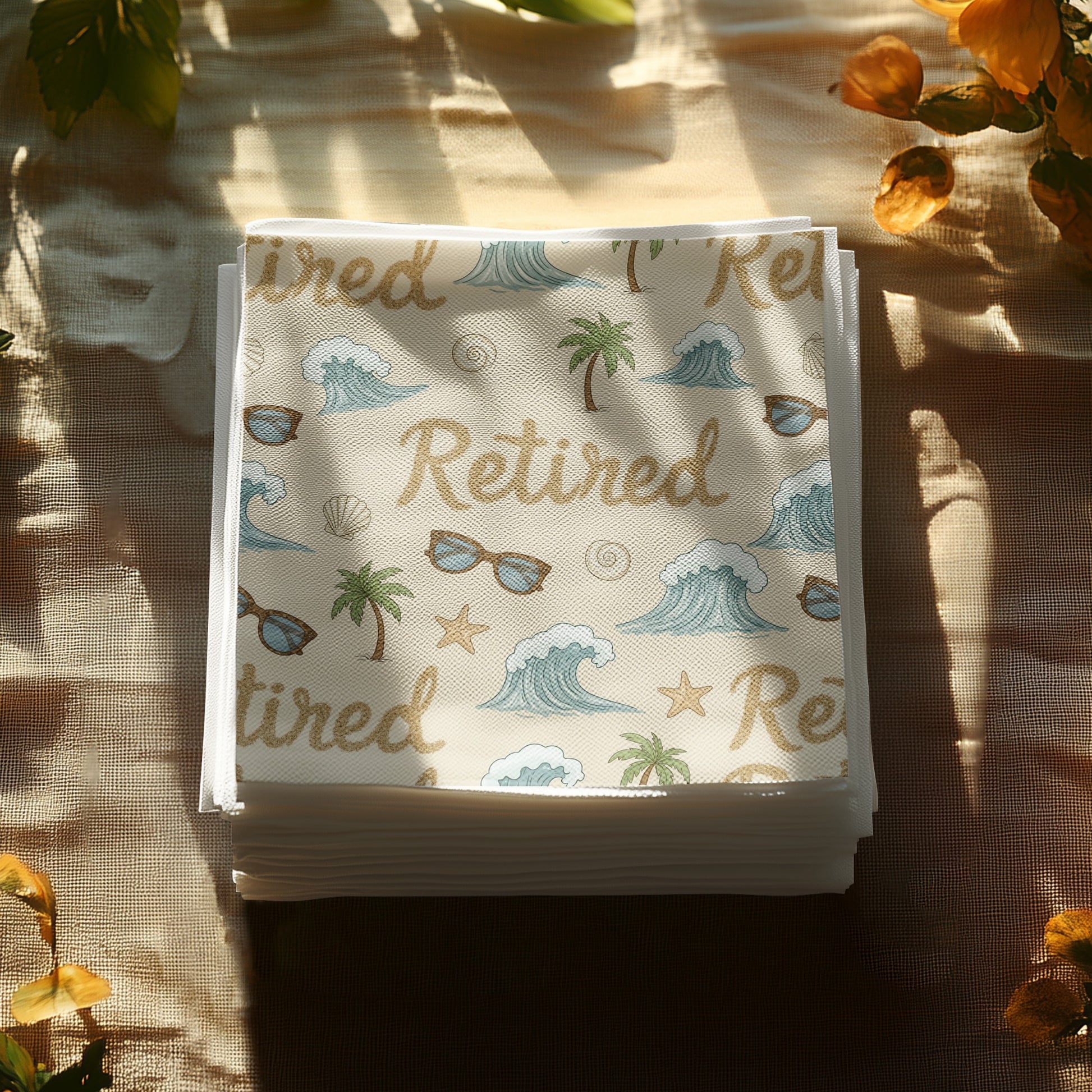 Coastal Theme Retired Print Design for Relaxation