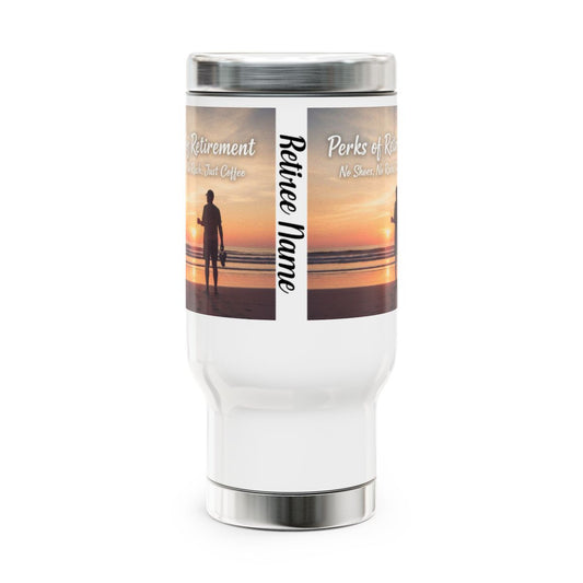 Retirement Personalized Travel Mug with Scenic Design