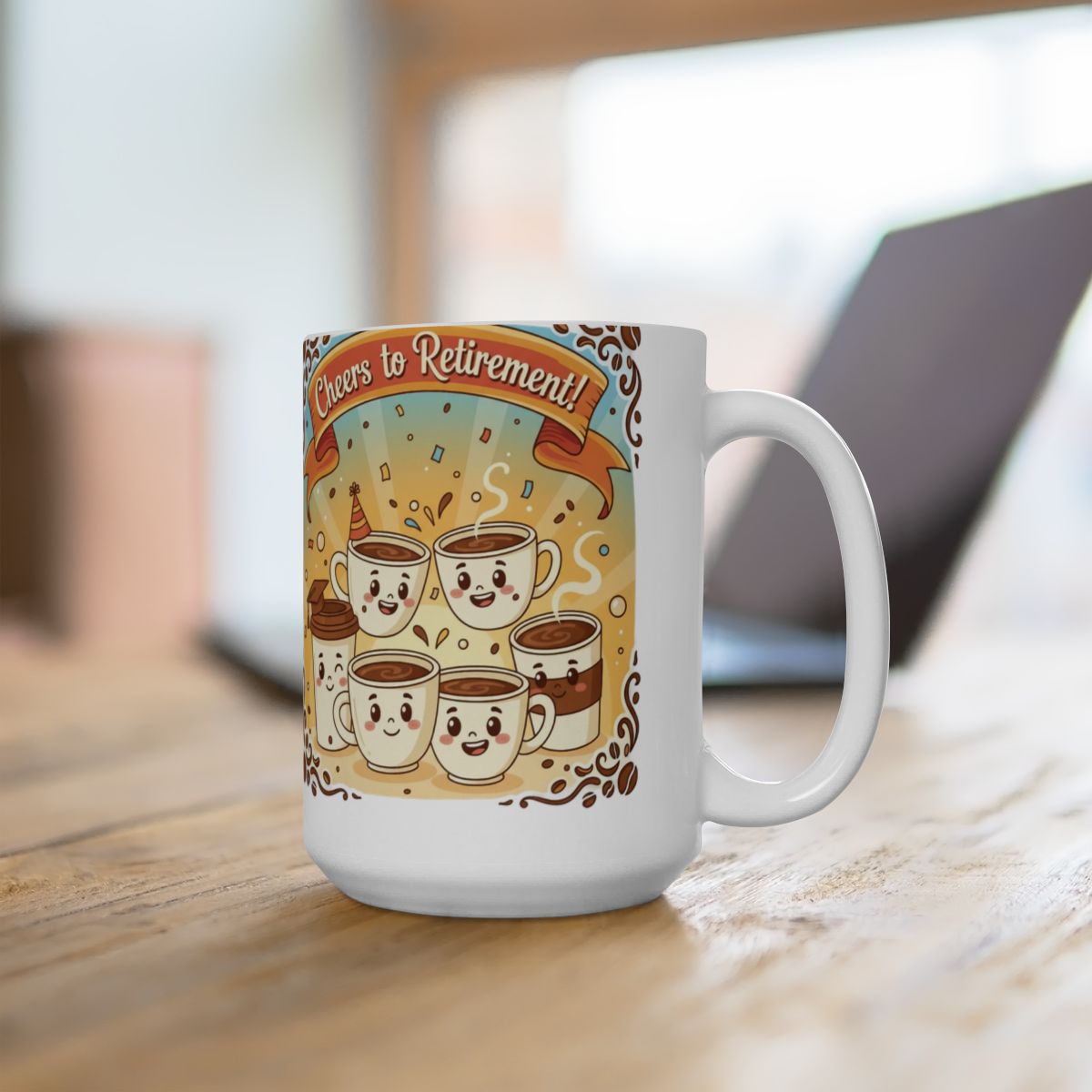 Cheers to Retirement Colorful Coffee Mug