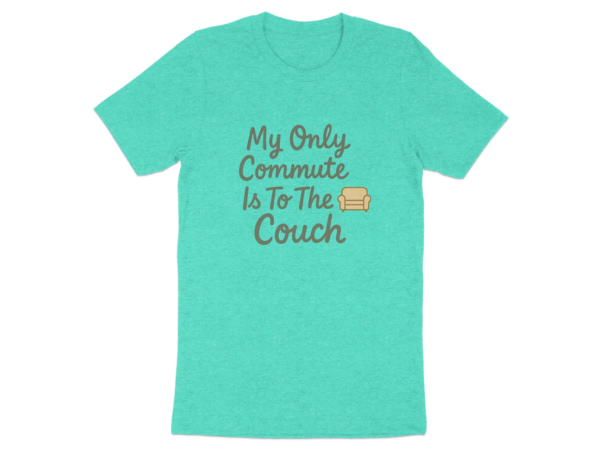 My Only Commute Is To The Couch | Retirement Life | Soft Color Bella T-Shirts - Retiree Gifts Retirement Party