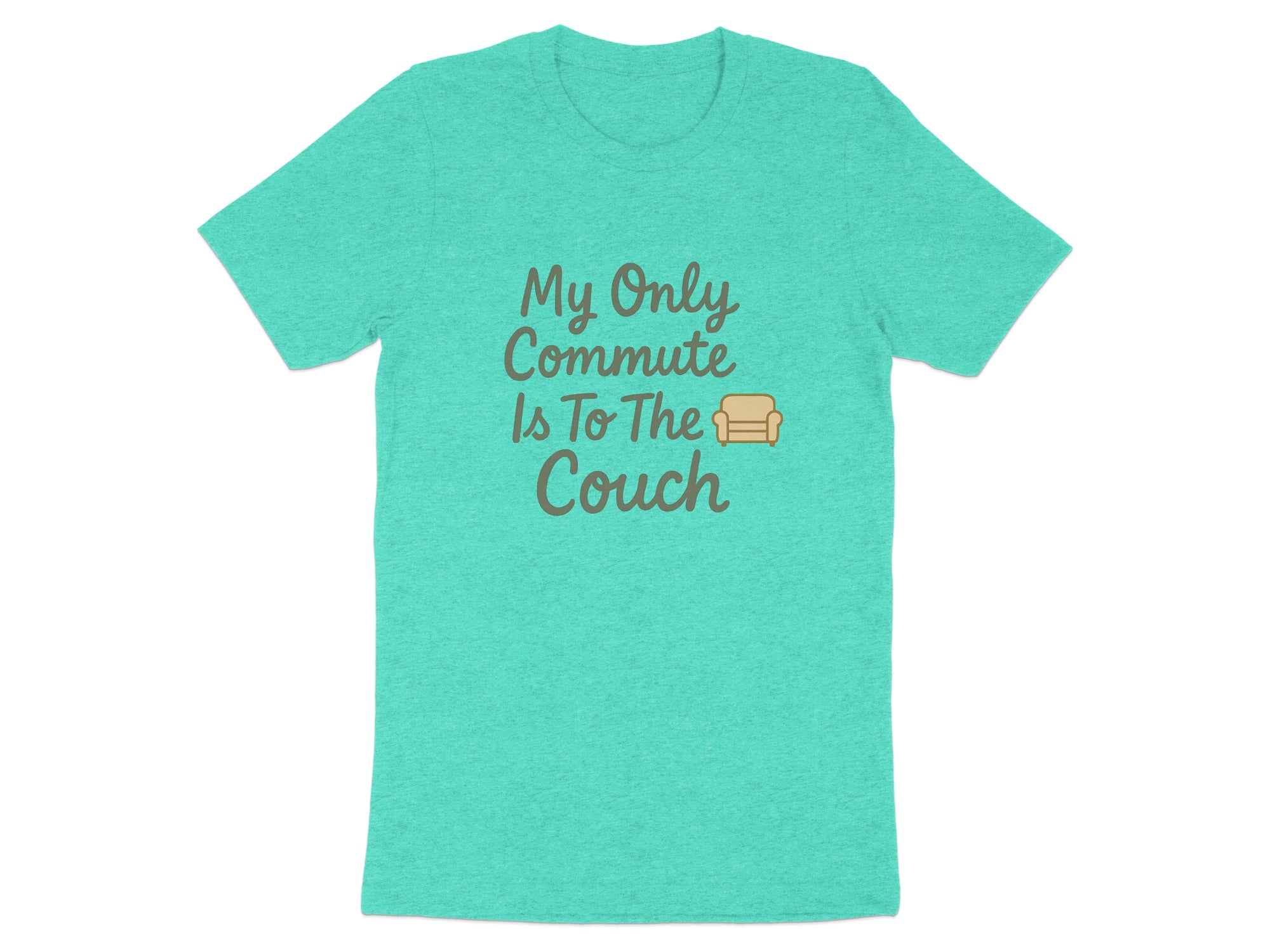 My Only Commute Is To The Couch | Retirement Life | Soft Color Bella T-Shirts - Retiree Gifts Retirement Party