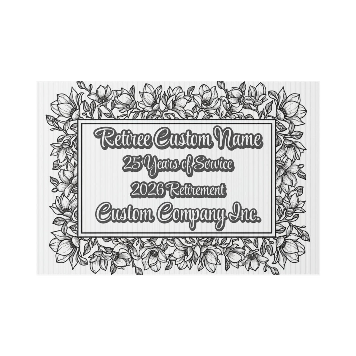 Retiree Custom Name 25 Years Service 2026 Retirement product type
