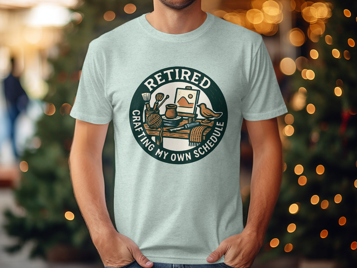 Retired Crafting My Own Schedule | Funny Retirement Soft Color Bella T-Shirts - Retiree Gifts Retirement Party