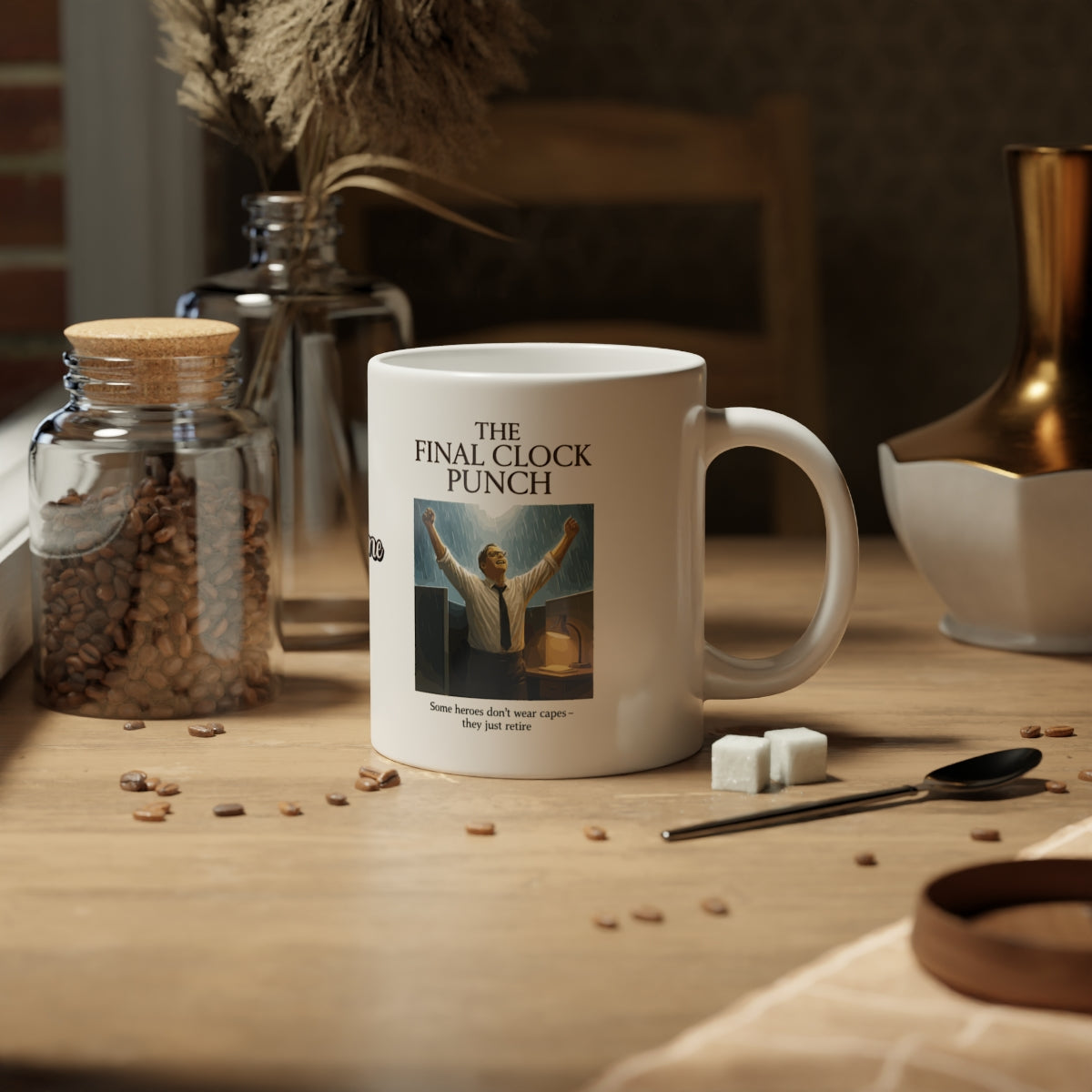 The Final Clock Punch Some heroes don't wear capes | Celebrate retirement with Personalized Microwavable Ceramic Mugs 11oz 15oz 20oz - Retiree Gifts Retirement Party