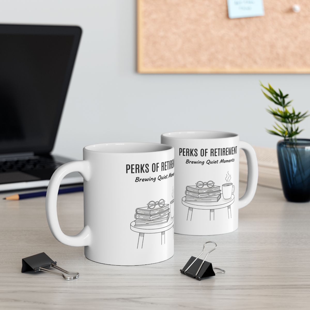 Perks of Retirement Brewing Quiet Moments Mug