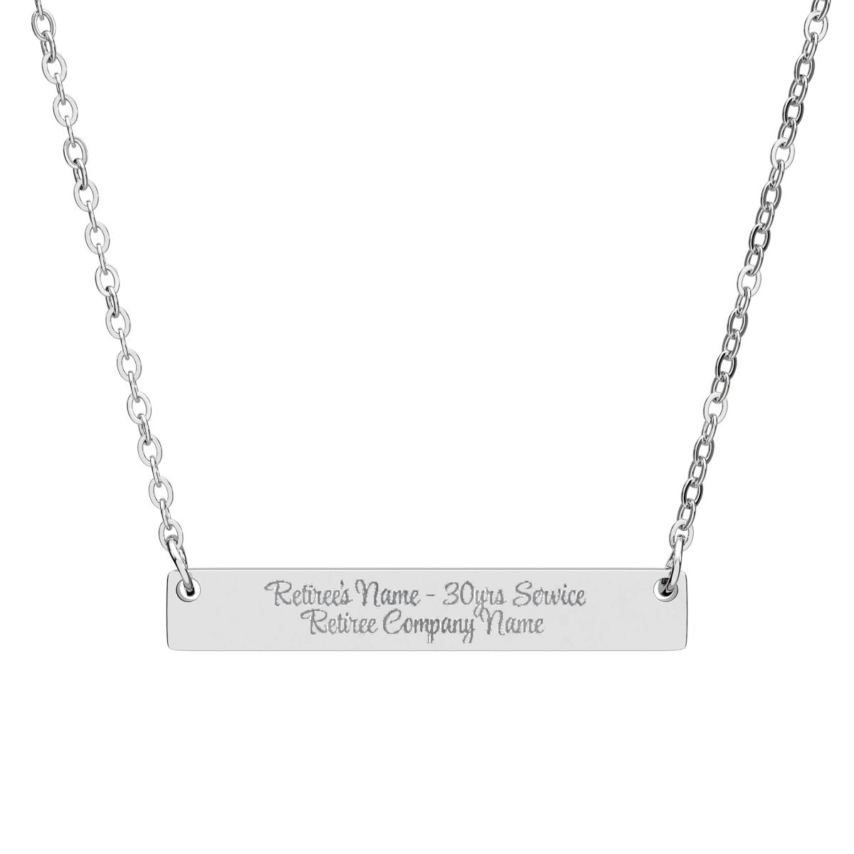 Custom Engraved Bar Necklace for Special Recognition