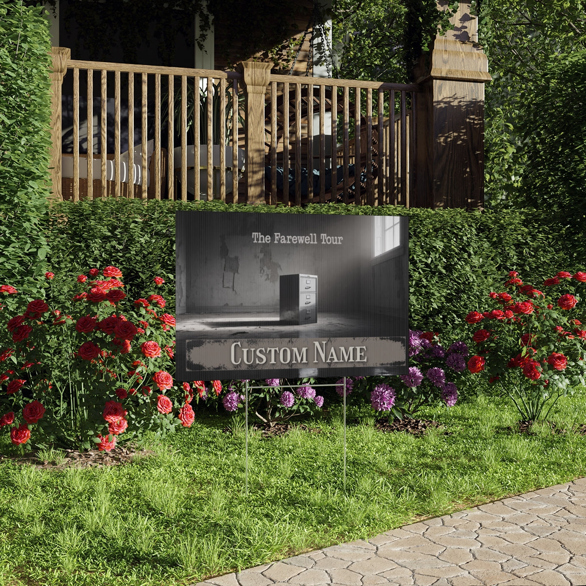 The Farewell Tour Room Scene Image Style Vinyl Banner or Yard Sign - Retiree Gifts Retirement Party