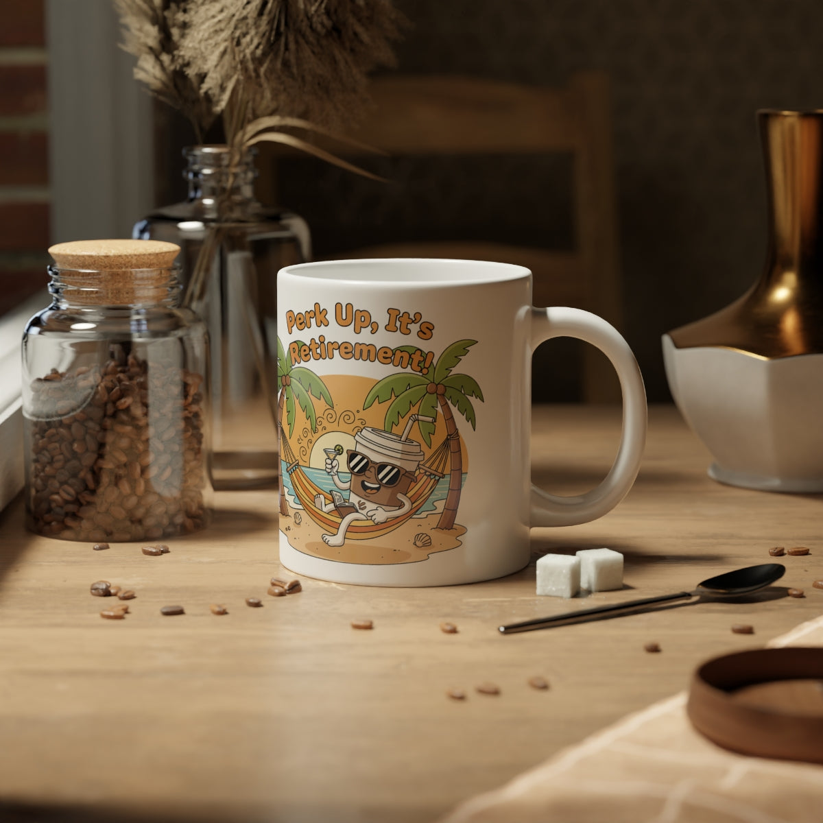 Perk Up It's Retirement Coffee Mug Fun Gift Item