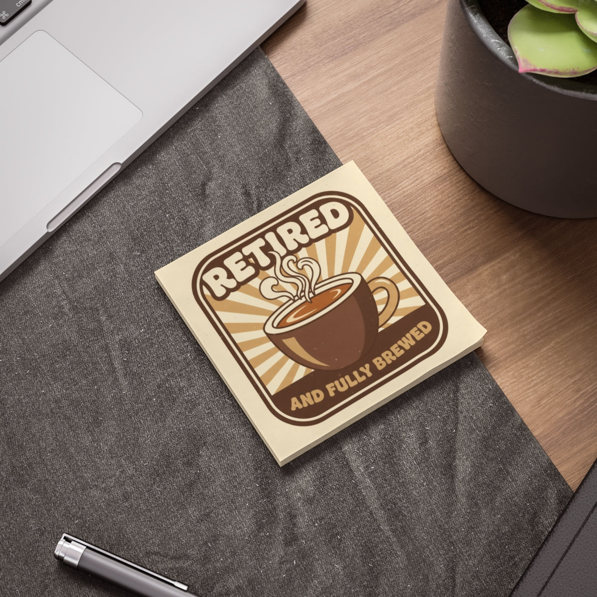 Retired And Fully Brewed Coffee Design Sticker