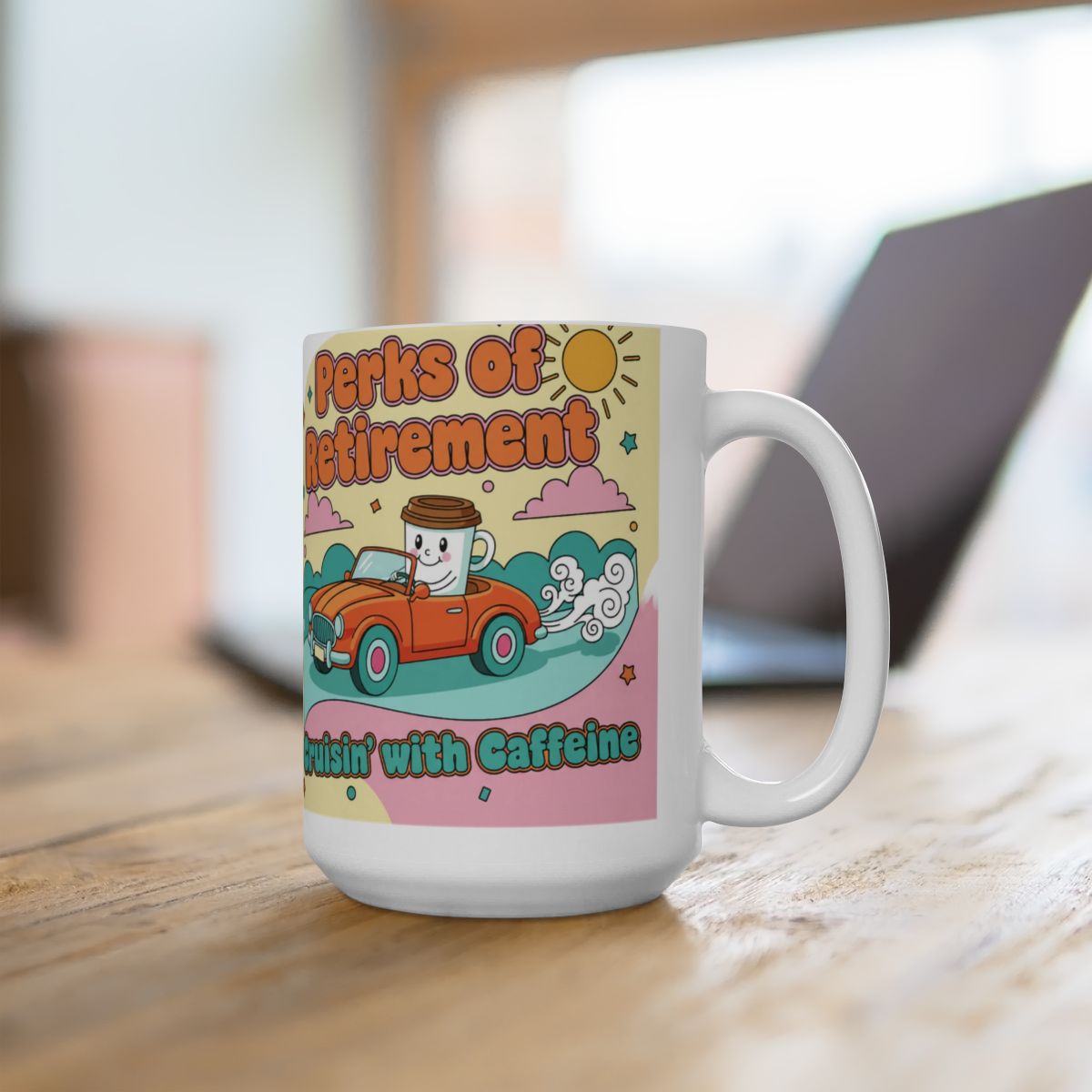 Fun Perks of Retirement Cruisin with Caffeine Mug