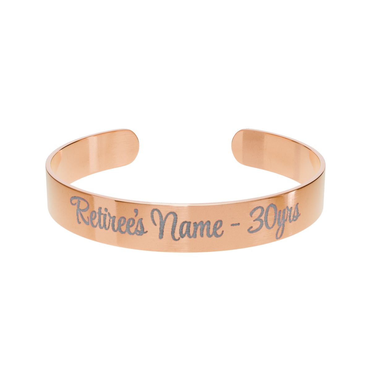 Retiree's Name 30yrs Engraved Bracelet Gift