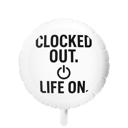 Clocked Out Life On | Retirement Celebration Surprise | This Mylar balloons 11in or 22in - Retiree Gifts Retirement Party