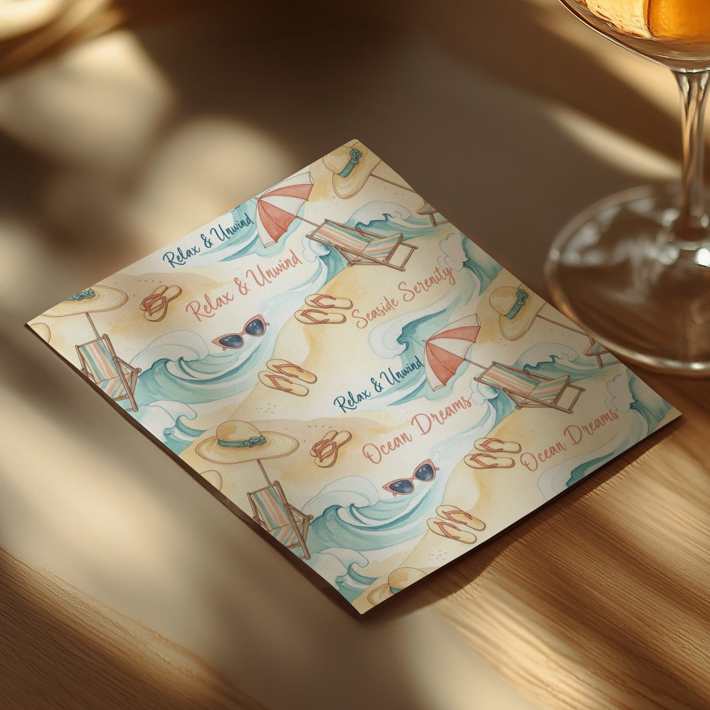 Beach Themed Decorative Poster for Relaxation and Dreams
