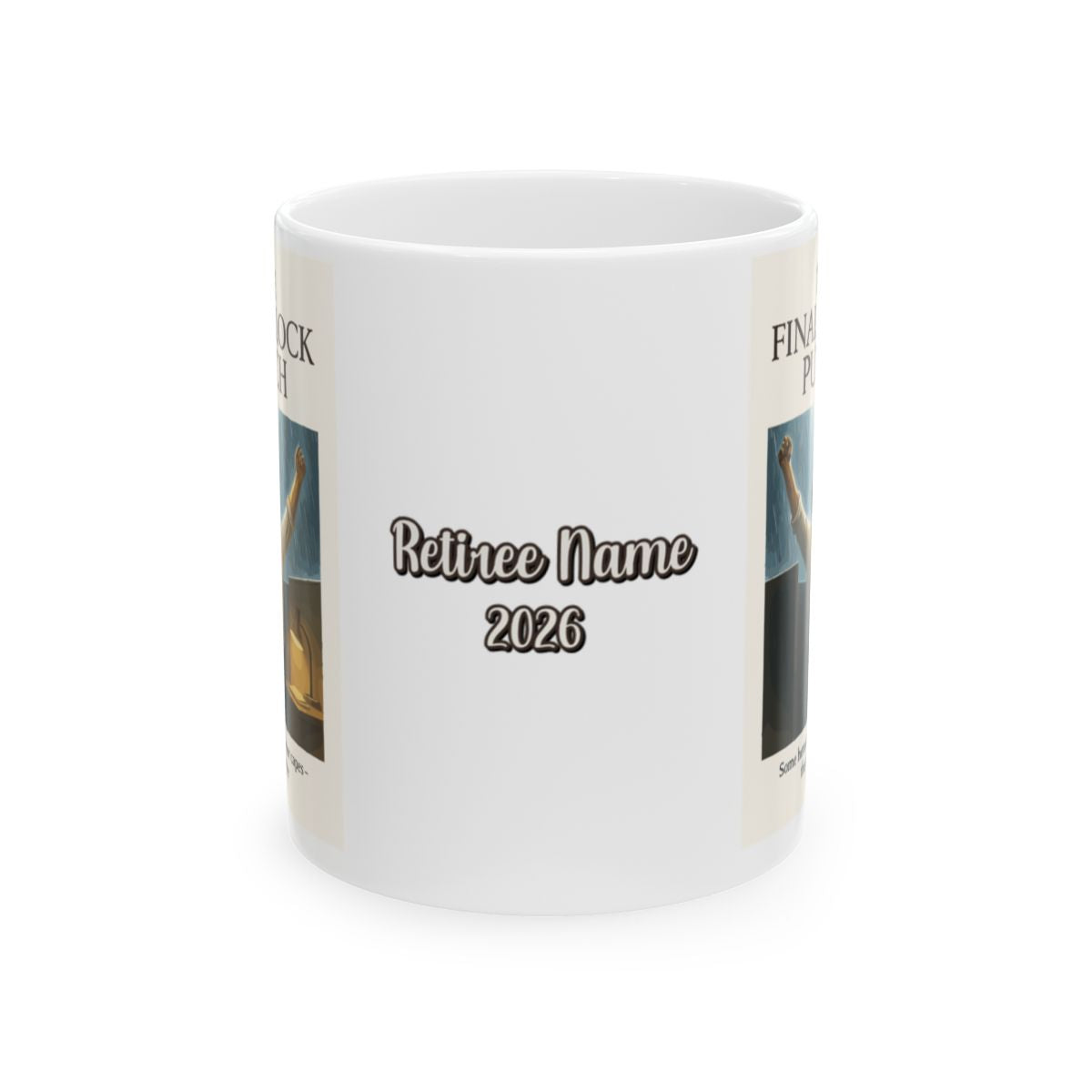 The Final Clock Punch Some heroes don't wear capes | Celebrate retirement with Personalized Microwavable Ceramic Mugs 11oz 15oz 20oz - Retiree Gifts Retirement Party