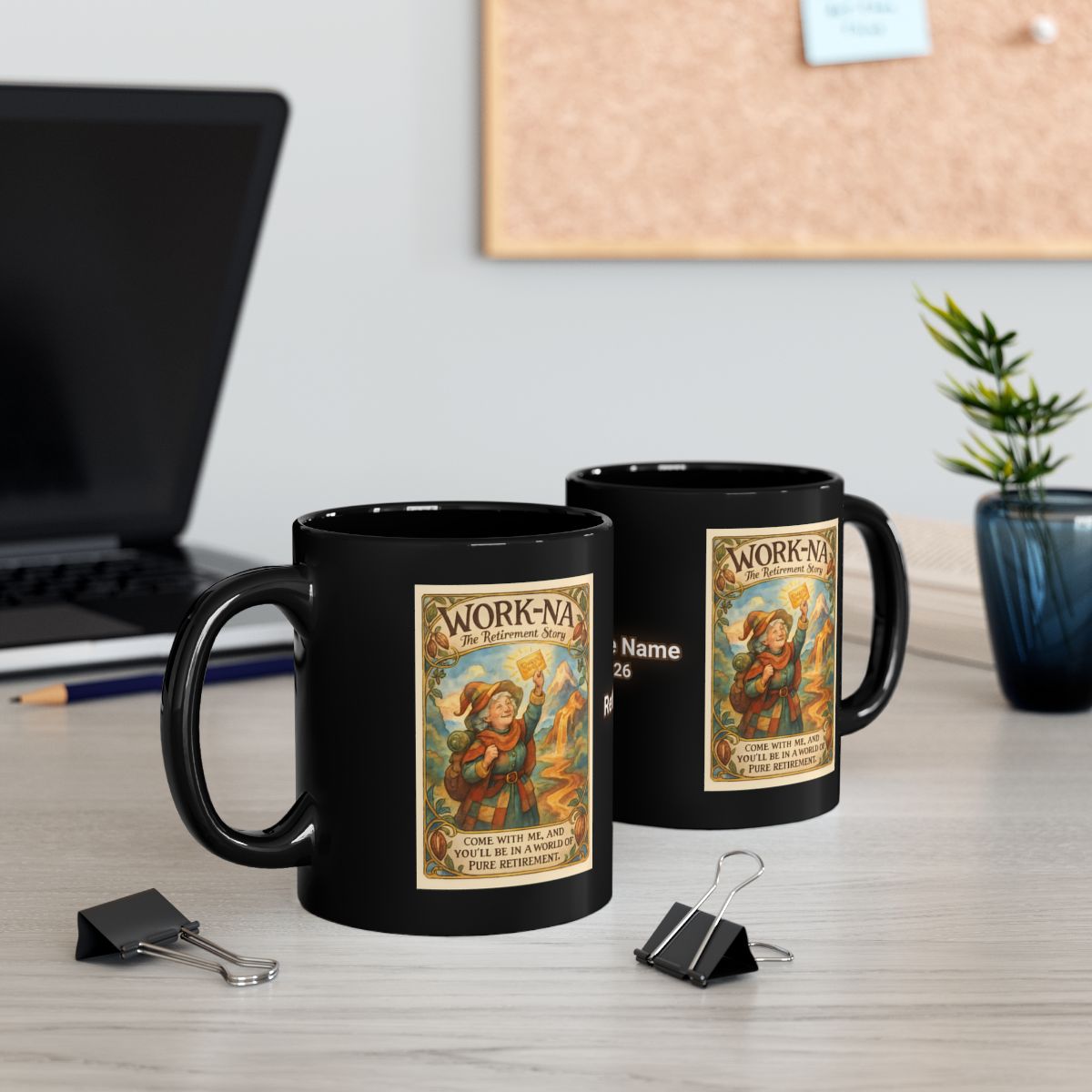 Retirement Work Naked Funny Coffee Mug Product