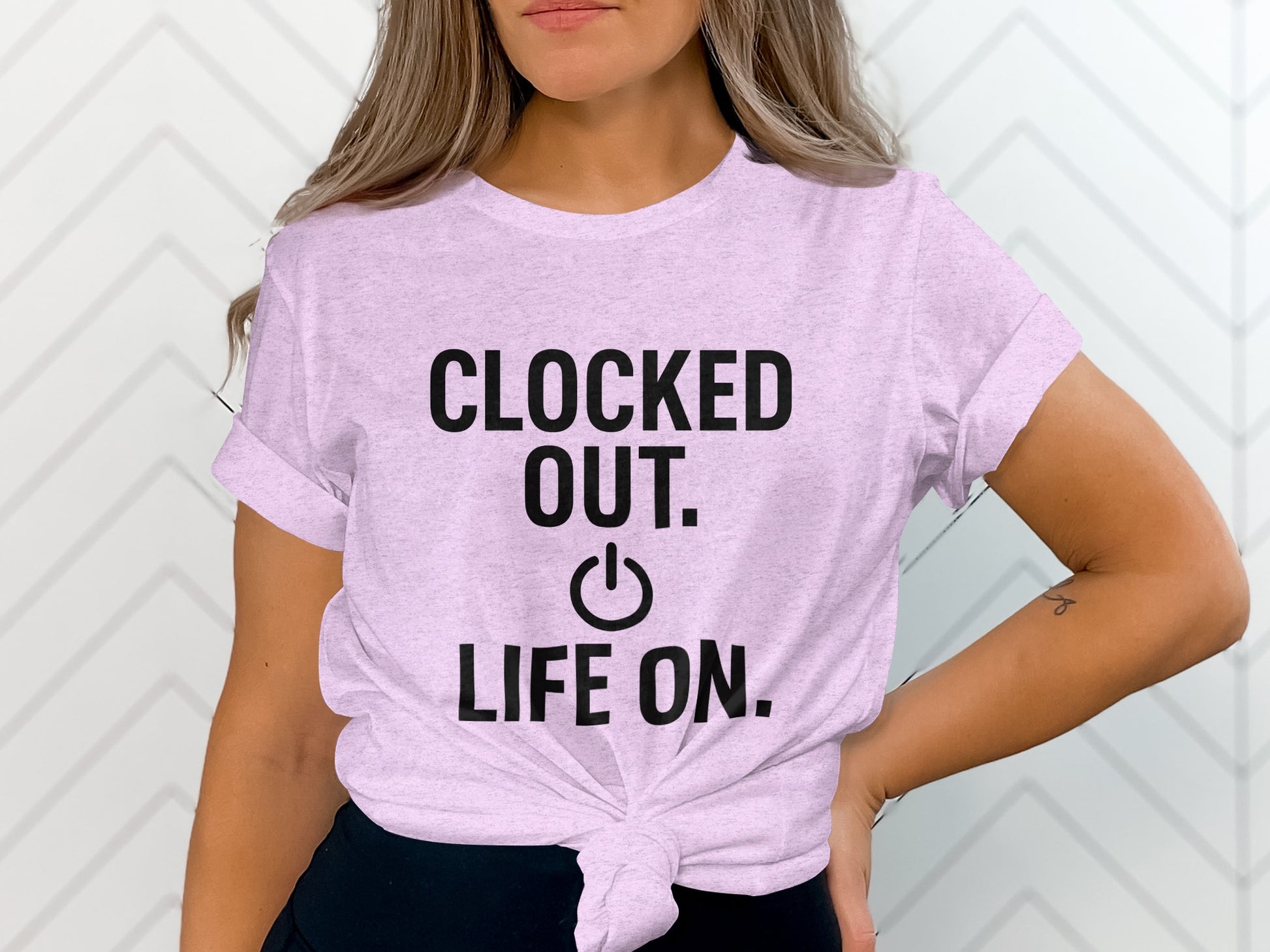 Clocked Out. | Life On. | Retirement Celebration Soft Color Bella T-Shirts - Retiree Gifts Retirement Party