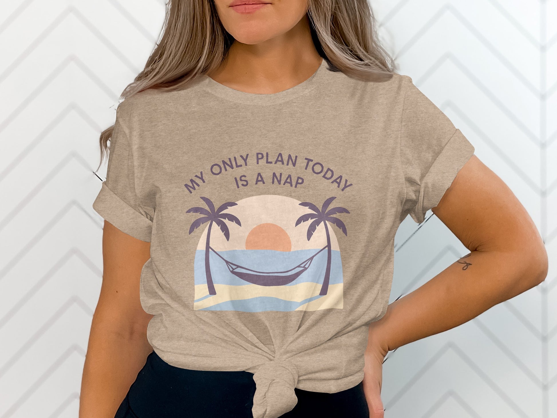 My Only Plan Today Is A Nap | Relaxing Days |Soft Color Bella T-Shirts - Retiree Gifts Retirement Party