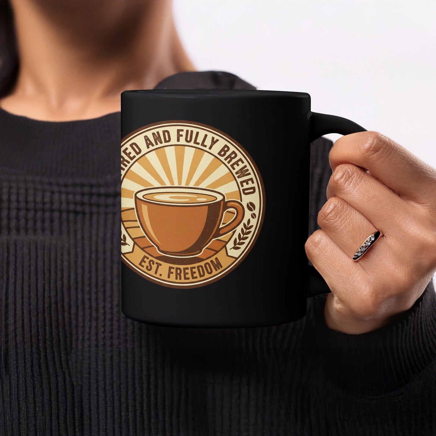 Freshly Brewed Coffee Mug with Classic Design