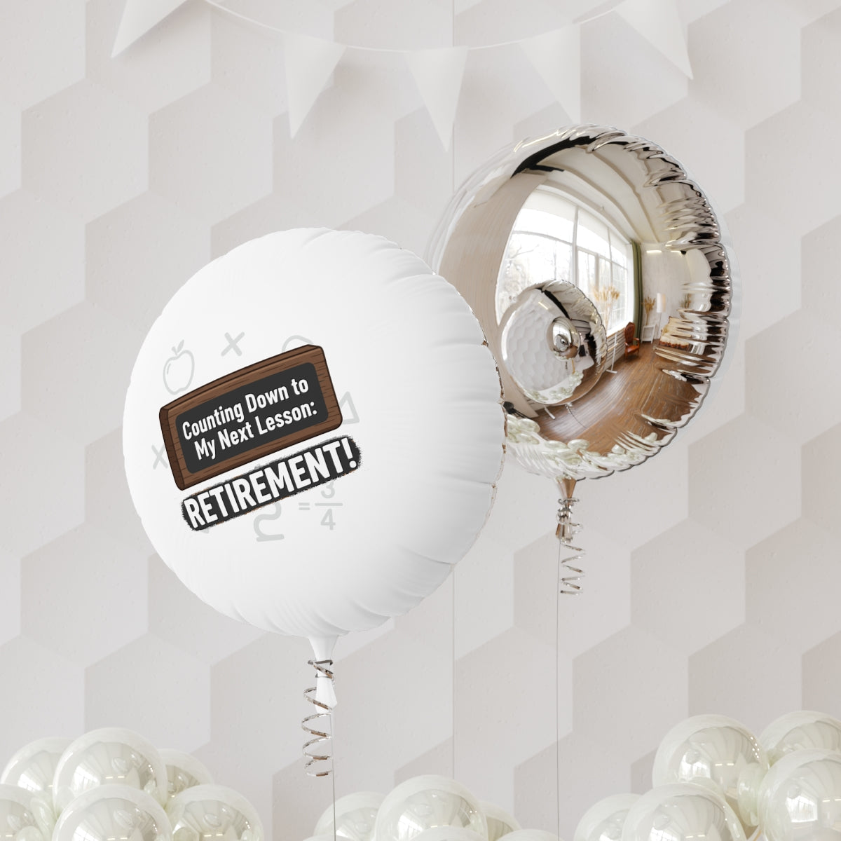 Counting Down to My Next Lesson Retirement | Retirement! | Delightful 11in or 22in Mylar Ballon - Retiree Gifts Retirement Party