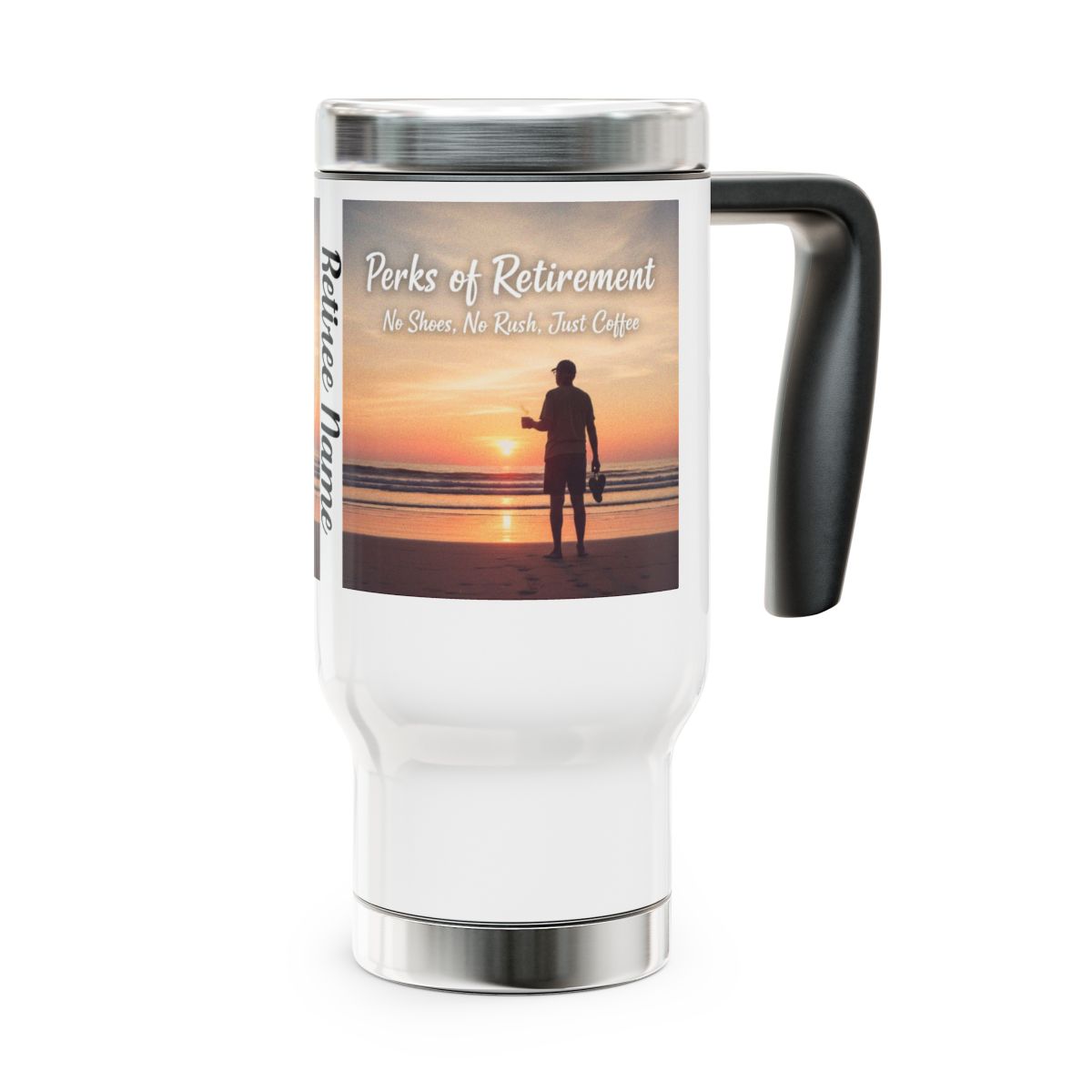 Perks of Retirement Travel Mug for Morning Coffee